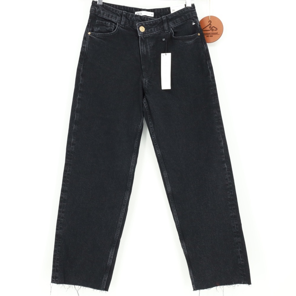 ZARA STRAIGHT CROPPED‎ CROSS FLY JEANS